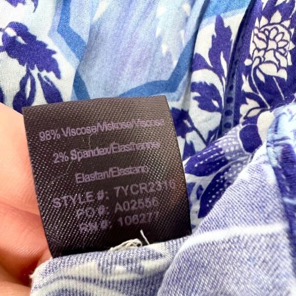 Hale Bob Womens Multicolor Floral Boat Neck 3/4 Sleeve Pullover Blouse Top Sz S - Picture 7 of 10